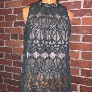Olive green  lace top